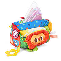 Развивающая игра "Baby tissue box" HE8054 с прорезывателем Toyvoo Розвиваюча гра "Baby tissue box" HE8054 з