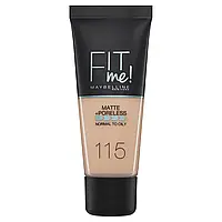 Тональный крем для лица Maybelline New York Fit Me Matte AND Poreless Foundation 115 - Ivory (слоновая кость)