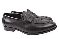 Туфлі лофери чоловічі з натуральної шкіри на низькому ходу Чорні Lido Marinozi 200-21DT 43 OP, код: 7365817