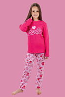 Пижама детская подростковая "Барби" с начесом 134