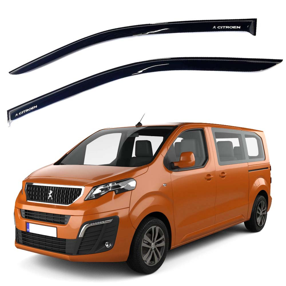 Дефлектори вікон вітровики Peugeot Traveller 2017-  Скотч 3M Voron Glass, фото 1