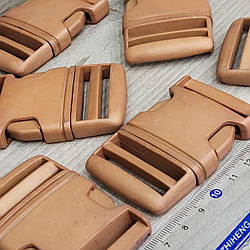 Фастекс карабін пластиковий 3,8 см, темний беж