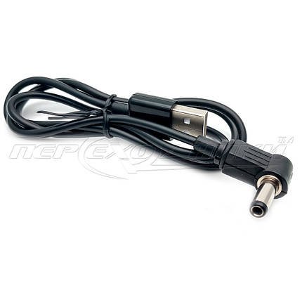 Кабель живлення USB to DC 5.5 x2.1 мм, кутовий, 0.9 м, фото 3