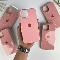 Силиконовый чехол на Айфон 15 c закрытым низом. Silicone Case iPhone 15 Pink (12)