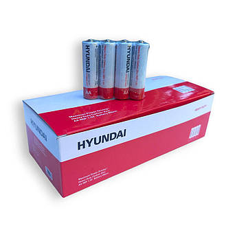 Батарейки Hyundai AA/R6 сольові 60штук Пальчикові