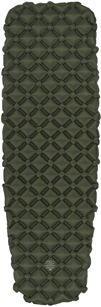 Килимок надувний Highlander Nap-Pak Inflatable Sleeping Mat XL 5 cm Olive (AIR073-OG), фото 1