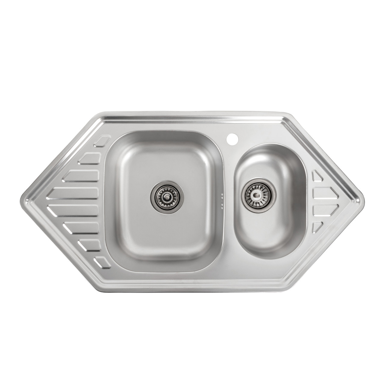 Кухонна мийка з нержавіючої сталі Platinum 9550D ДЕКОР (0,8/180 мм)