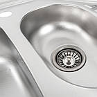 Кухонна мийка з нержавіючої сталі Platinum 9550D ДЕКОР (0,8/180 мм), фото 4