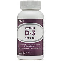 Вітамін D для спорту GNC Vitamin D3 1000 IU 180 Tabs NC, код: 7520314