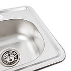 Кухонна мийка з нержавіючої сталі Platinum ДЕКОР 3838 (0,6/160 мм), фото 3
