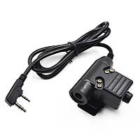 Кнопка PTT Тангента для рацій Baofeng і Kenwood Civilian wiring (2-PIN)