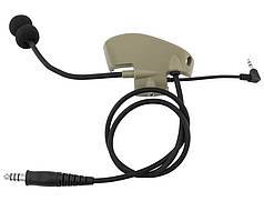 Зовнішній мікрофон для під'єднання до рації навушників Howard Impact Sport, Coyote