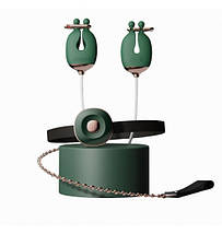 Затискачі для сосків з вібрацією Qingnan No.2 Vibrating Nipple Clamps Green, фото 6