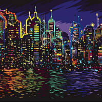 Картина за номерами "Вогні нічного міста"