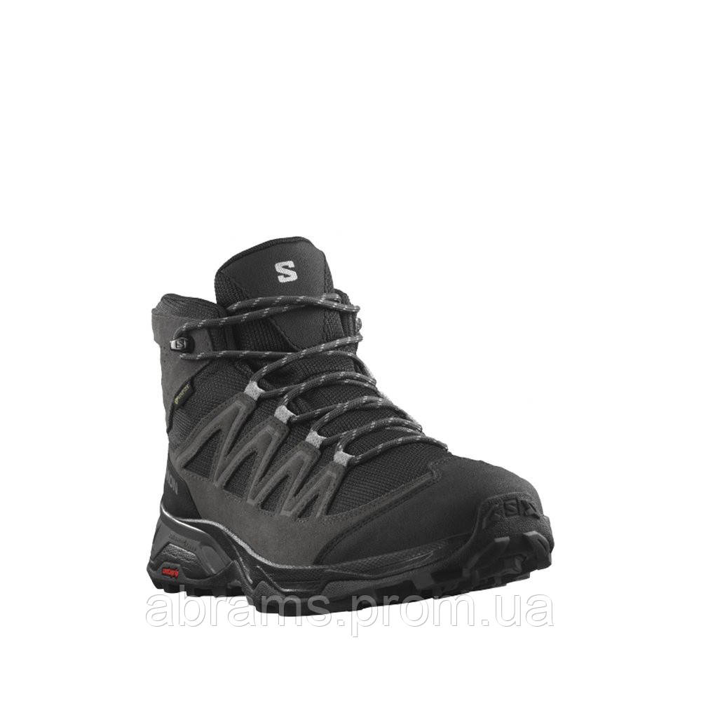 Черевики Salomon X WARD Leather MID GTX з водонепроникною мембраною Gore-Tex® | Phantom/Black/Magnet - фото 10 - id-p1819764045