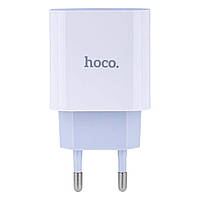 Сетевое зарядное устройство Hoco C76A Plus PD 20W Type C to Lightning Белый OE, код: 6685792