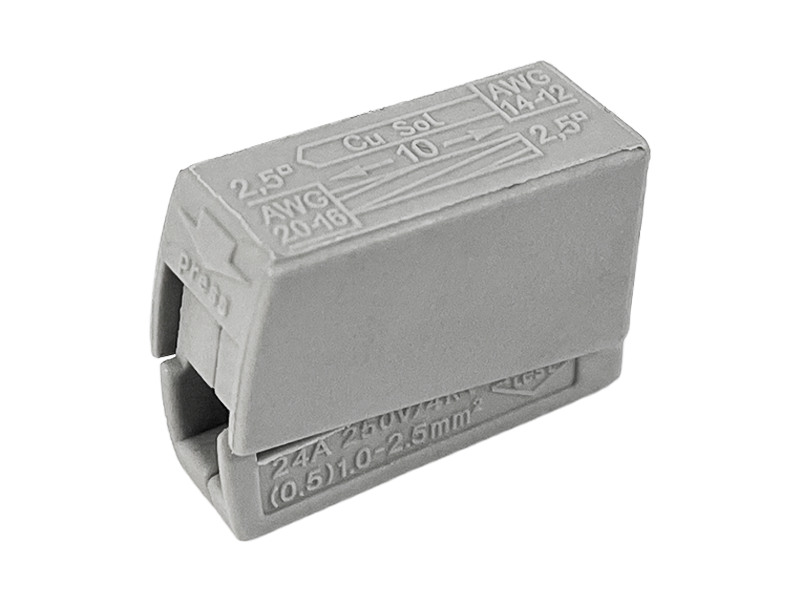 Клема 224-111 сервісна 1 контакт 24А 250V/4kv 0.5 1.0-2.5 мм