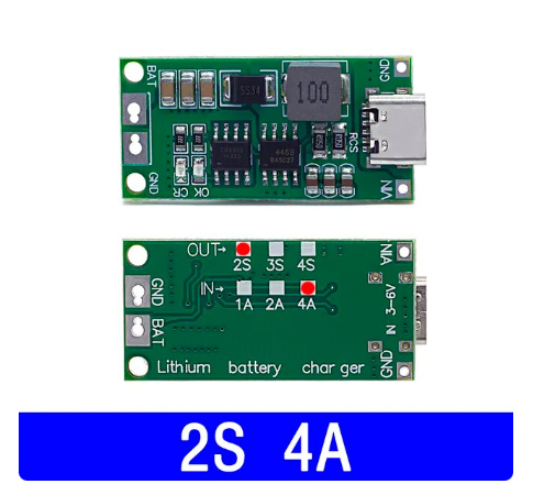 Модуль Зарядного устройства 2S 4A с Type-C  DDTCCRUB  для літій-іонних (полімерних) акумуляторів 8,4 v