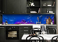 Наклейка виниловая кухонный фартук Zatarga Подводный мир Дельфин 600х3000 мм OP, код: 5570436