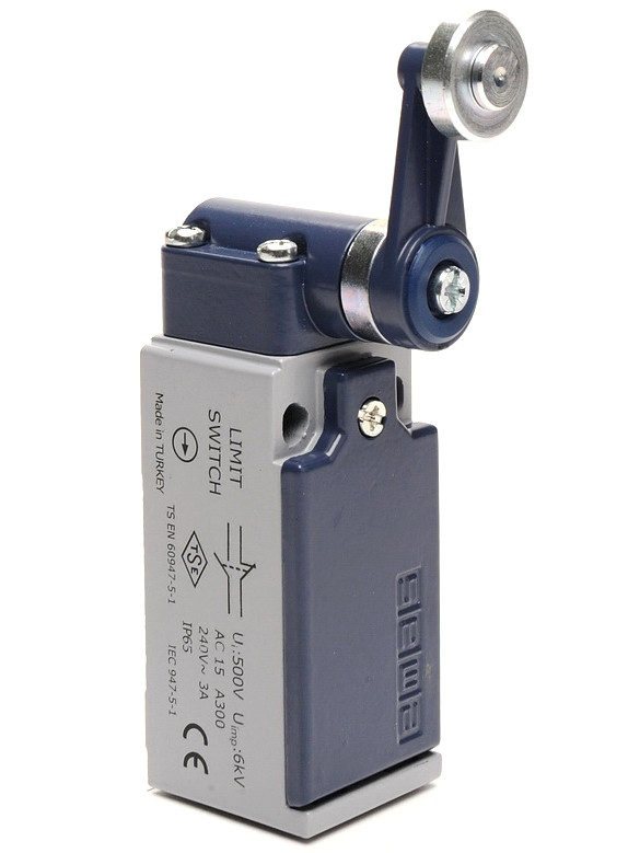 Вимикач кінцевий з металевої консолі і металевим роликом d=18mm (2НО+1НЗ), фото 1