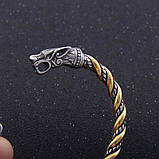 Сталевий чоловічий браслет Дракон RESTEQ (внутрішній діаметр може регулюватися до 7,5 см). Браслет дракона із нержавіючої сталі., фото 6
