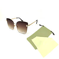 Солнцезащитные очки FlyBy Kitty Light с коричневой металической оправой и градиентной коричне OP, код: 7416141