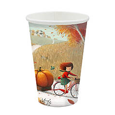 Стакан паперовий 500 мл 1 пак-50 шт Осінній