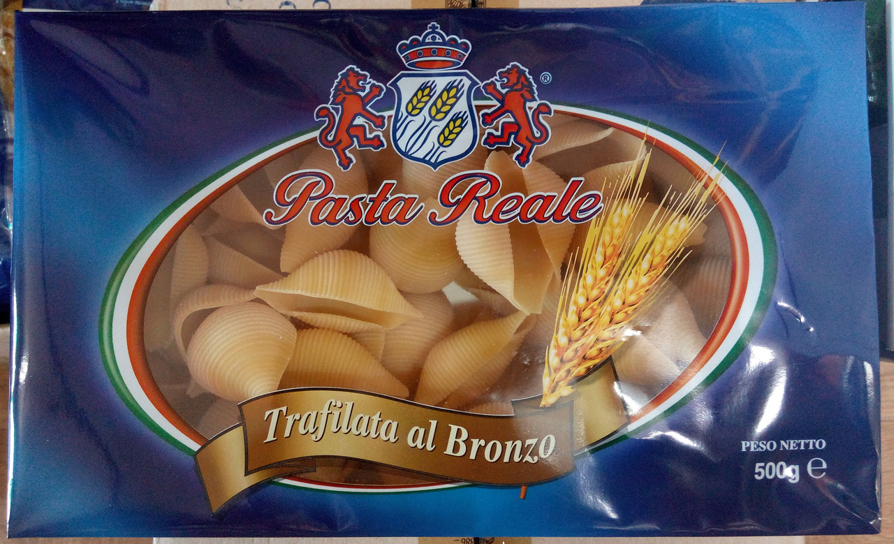 Макарони мушлі для фарширування Pasta Reale Trafilata al Bronzo, 500 г., фото 1