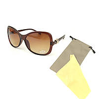 Солнцезащитные очки FlyBy Big с коричневой роговой оправой и коричневой линзой OP, код: 7416136
