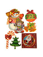 Новогодний набор наклейок "Милый снеговик" цвет разноцветный ЦБ-00207177