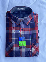 Мужская байковая рубашка на флисе НОРМА VH5 (в уп. один цвет) осень-зима. пр-во Китай