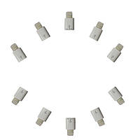 Набор из десяти адаптеров Apple Lightning - Micro USB 2Life Белый (vol-473) OE, код: 1584431