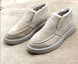 Lorа Piana! Жіночі лофери туфлі підлоги черевики натуральна бежева шкіра Лора Піана, фото 2