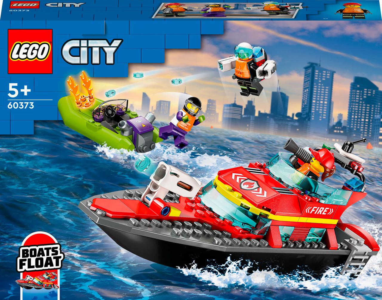 LEGO CITY 60373 Човен пожежної бригади 144 деталі 6 x 26 x 19 см, фото 1