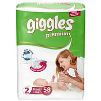 Подгузники Giggles Premium 2 (3-6 кг), 58 шт