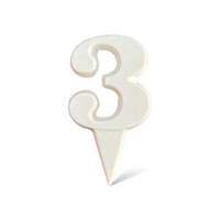 Шоколадний декор "Цифра біла 3"