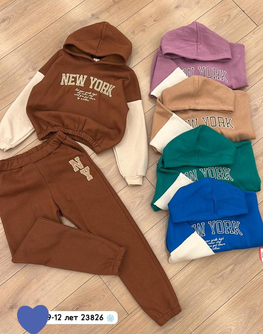 СПОРТИВНИЙ КОСТЮМ NEW YORK дівчинка начес на 9-12 років арт 3826 модель 2023 року, фото 1