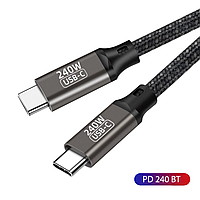 Кабель USB Type-C to USB Type-C (1м) 240 Вт/5A/48В супербыстрый PD 3.1 для смартфона ноутбука Kuulaa KL-X68