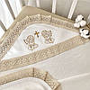 Махрова крижма для хрещення "Ніжність Аріни М" 100х100 см Махра Молочний/Золото Betis, фото 2