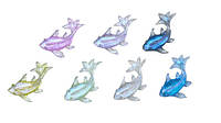 Объёмный декор для дизайна, AQUAXER Acrylic Fish Blue, 100 шт. Для создания стильных ногтевых дизайнов