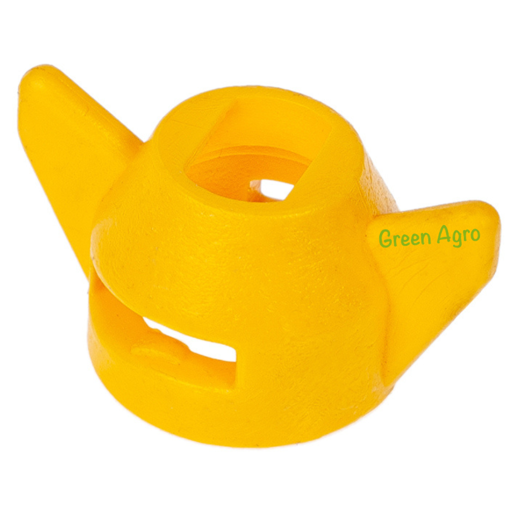 Гайка (ковпачок) форсунки обприскувача потрійної (трипозиційної) Biardzki S1 (жовта), фото 1