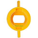 Гайка (ковпачок) форсунки обприскувача потрійної (трипозиційної) Biardzki S1 (жовта), фото 3