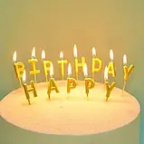 Набір свічок Happy Birthday (золото), фото 3