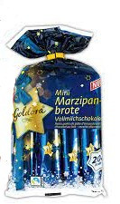 Марципан у молочному шоколаді Goldora Mini Edelmarzipan-brot Vollmilchschokolade 200г Німеччина