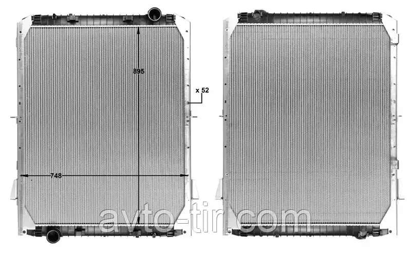 Радіатор без рами Iveco Eurotech Eurostar 500326345, 41012094, 41012595, 500348262, 42532035, 8131294, 9316053
