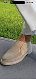 LorА Piana! Женские лоферы туфли полу ботинки натуральная капучино замша Лора Пиана, фото 2
