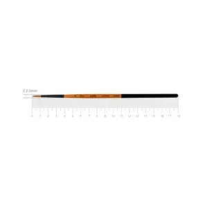 Пензель Синтетика кругла, FLAME 1368R, №2, коротка ручка ROSA, фото 3