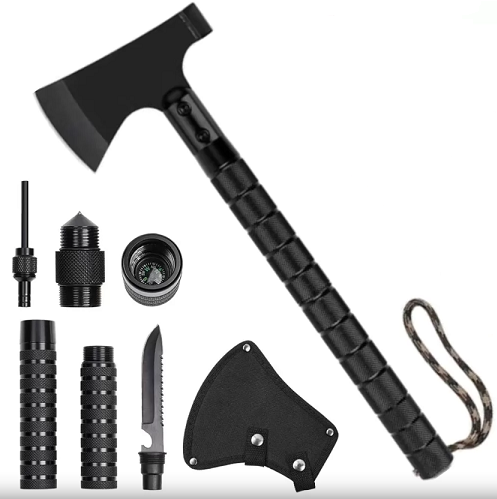 Топір тактичний, набір для виживання 9в1, 860, фото 1