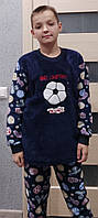 Пижама флиссовая турецкая мальчику 9-15 лет , махра+флисс супер качество , теплая махровая пижама мальчику