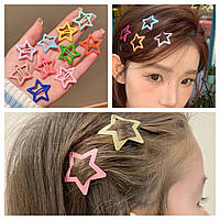 Набор детских заколок зажимов для волос звезды для девочки Fashion Accessorize 10шт разноцветные